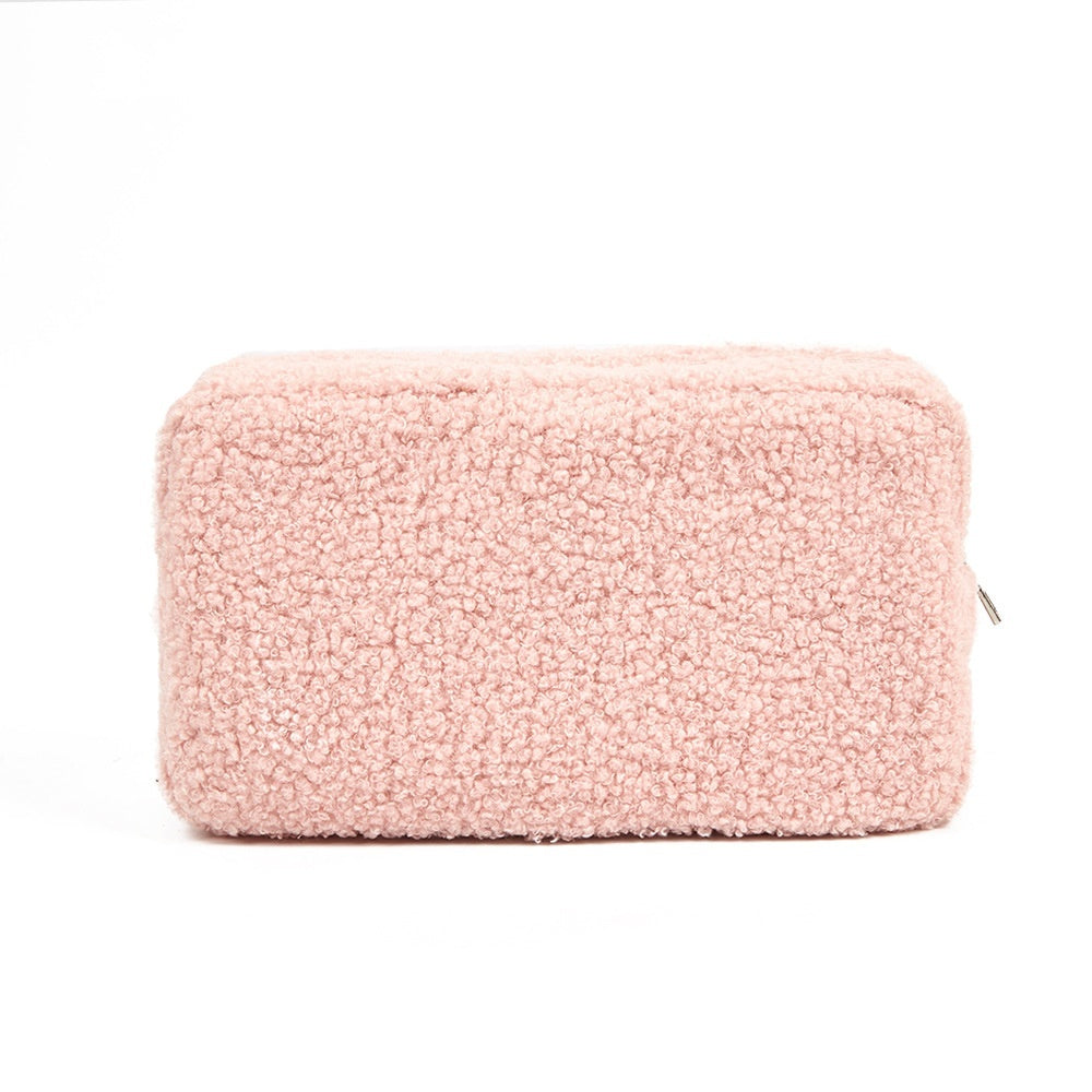VelvetPlush Travel Cube Bag – Ultra-Soft Teddy Plush, Multi-Purpose, Modern Design