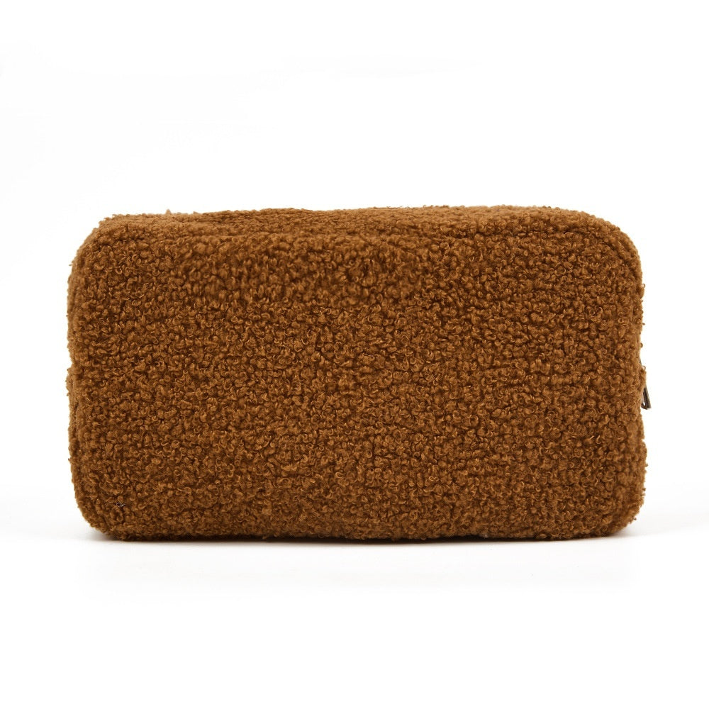 VelvetPlush Travel Cube Bag – Ultra-Soft Teddy Plush, Multi-Purpose, Modern Design